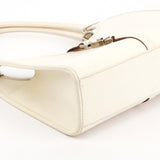 002 1068 Ivory Leather Jackie Shoulder Bag