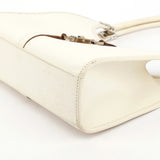 002 1068 Ivory Leather Jackie Shoulder Bag