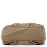 Greige Leather Classic Q Fran 2-Way Bag
