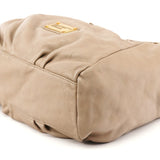 Greige Leather Classic Q Fran 2-Way Bag