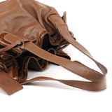 Anagram Schultertasche aus hellbraunem Nappaleder