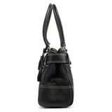 10245 Torebka tote Hamptons z czarnego płótna Signature