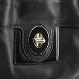 14522 Torebka tote Turnlock z czarnej skóry