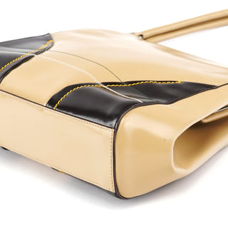 B11108 Beige Brown Spazzolato Leather Tote Bag