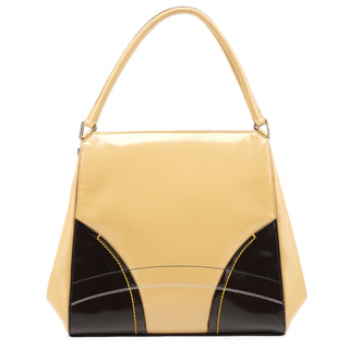 B11108 Beige Brown Spazzolato Leather Tote Bag