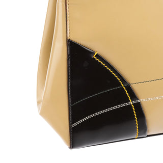 B11108 Beige Brown Spazzolato Leather Tote Bag