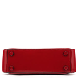 1998 Burgundy Spazzolato Plastic Handle Shoulder Bag