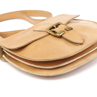 Beige Leather Crossbody Bag