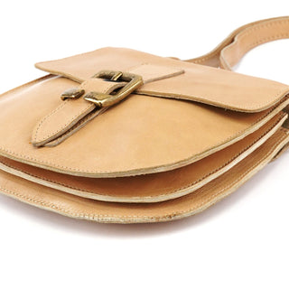 Beige Leather Crossbody Bag
