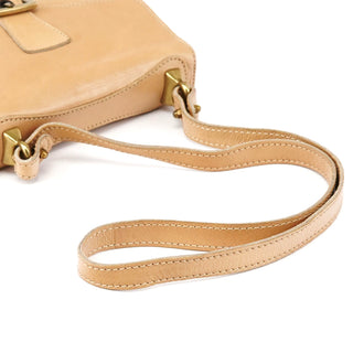 Beige Leather Crossbody Bag