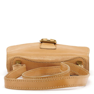 Beige Leather Crossbody Bag