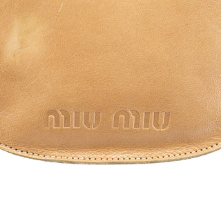 Beige Leather Crossbody Bag
