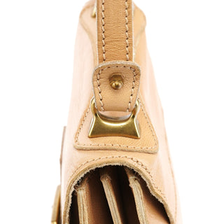Beige Leather Crossbody Bag