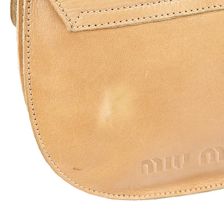 Beige Leather Crossbody Bag