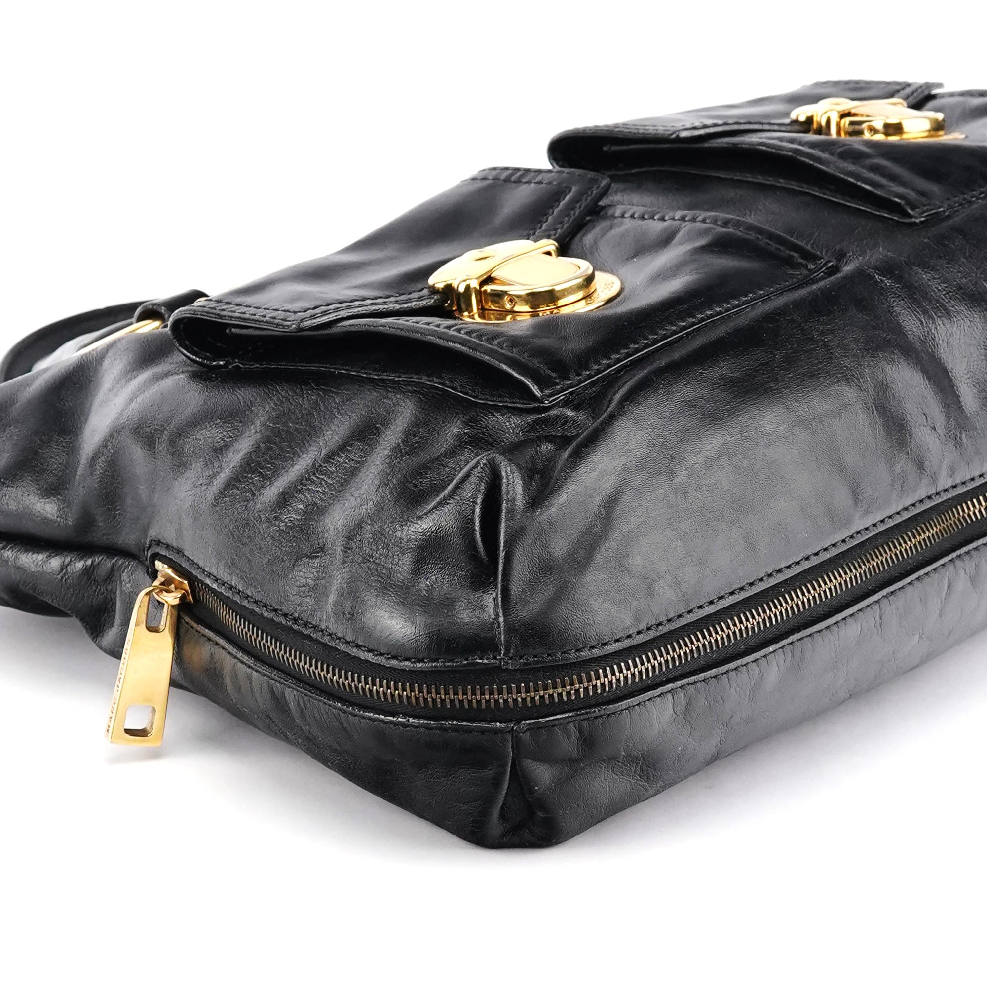 Marc Jacobs Sac deux portés Multi Pocket en cuir noir