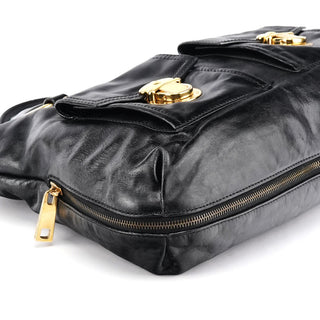 Marc Jacobs Black Leather Multi Pocket 2-Way Bag
