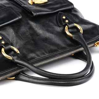 Marc Jacobs Black Leather Multi Pocket 2-Way Bag