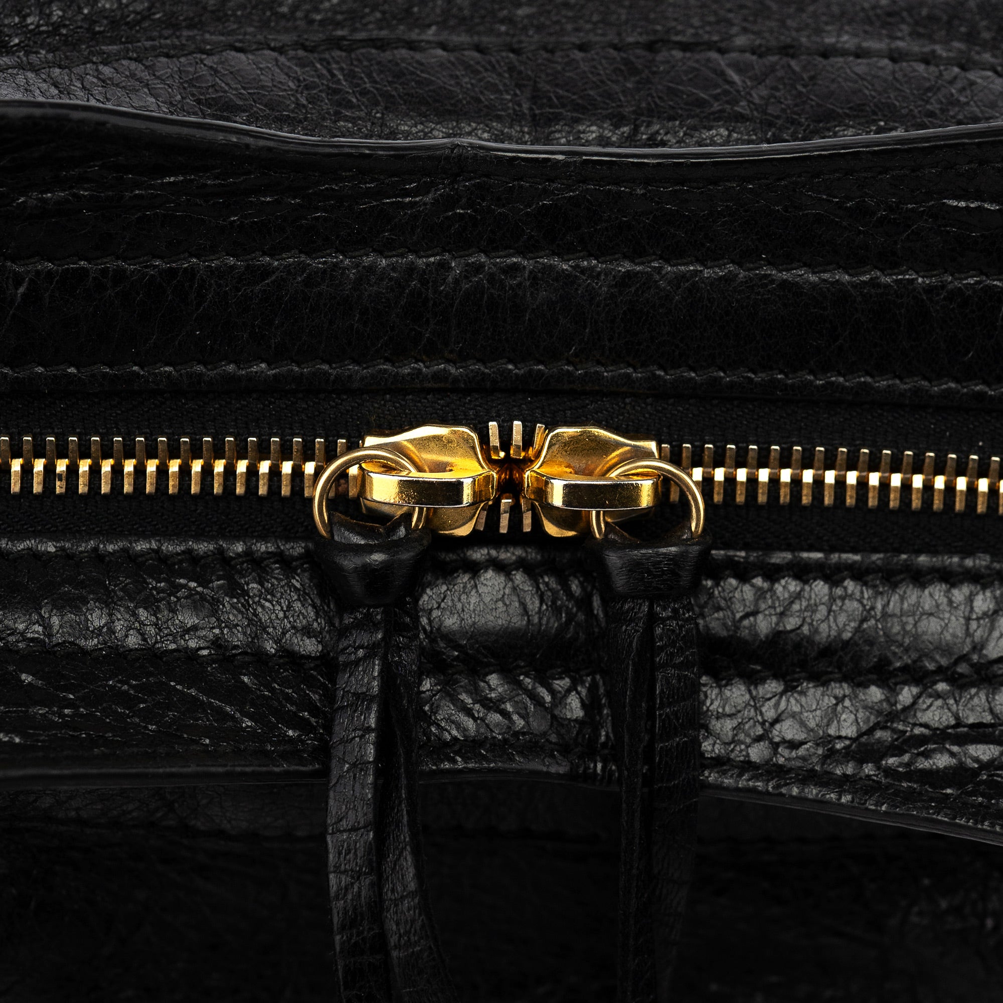 Balenciaga 115748 Black Lambskin City Bag