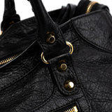 Balenciaga 115748 Black Lambskin City Bag