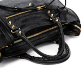 Balenciaga 115748 Black Lambskin City Bag