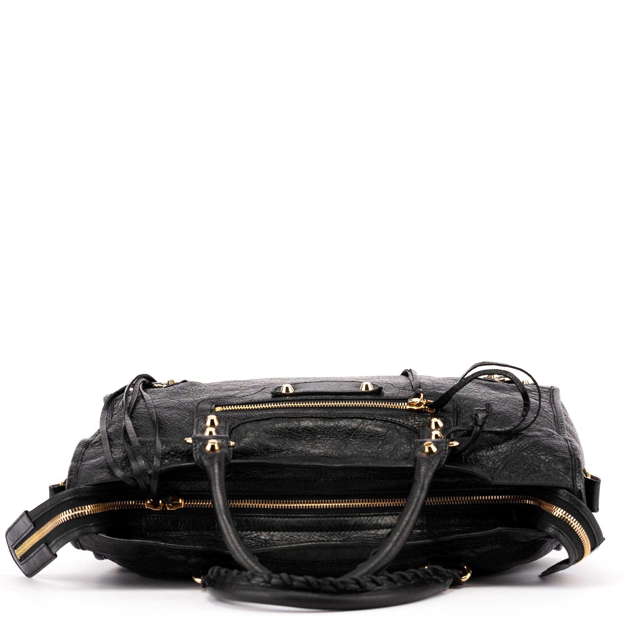 Balenciaga 115748 Black Lambskin City Bag