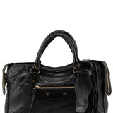 Balenciaga 115748 Black Lambskin City Bag