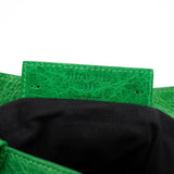Balenciaga 115748 Green Lambskin City Bag