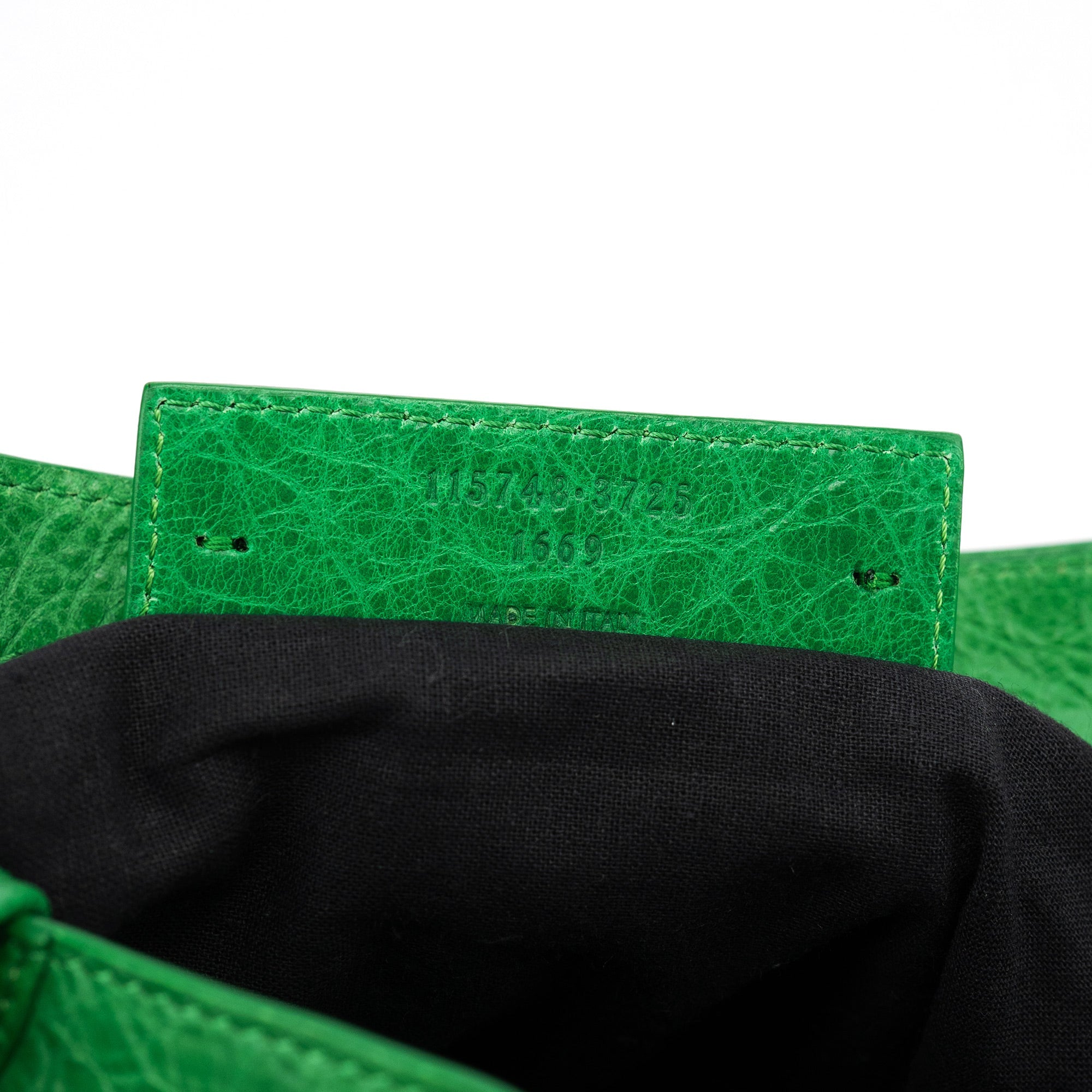 Balenciaga 115748 Green Lambskin City Bag