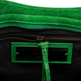 Balenciaga 115748 Green Lambskin City Bag