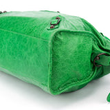 Balenciaga 115748 Green Lambskin City Bag