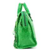 Balenciaga 115748 Green Lambskin City Bag