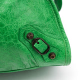 Balenciaga 115748 Green Lambskin City Bag