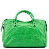 Balenciaga 115748 Green Lambskin City Bag