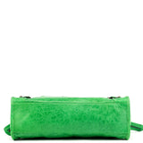 Balenciaga 115748 Green Lambskin City Bag