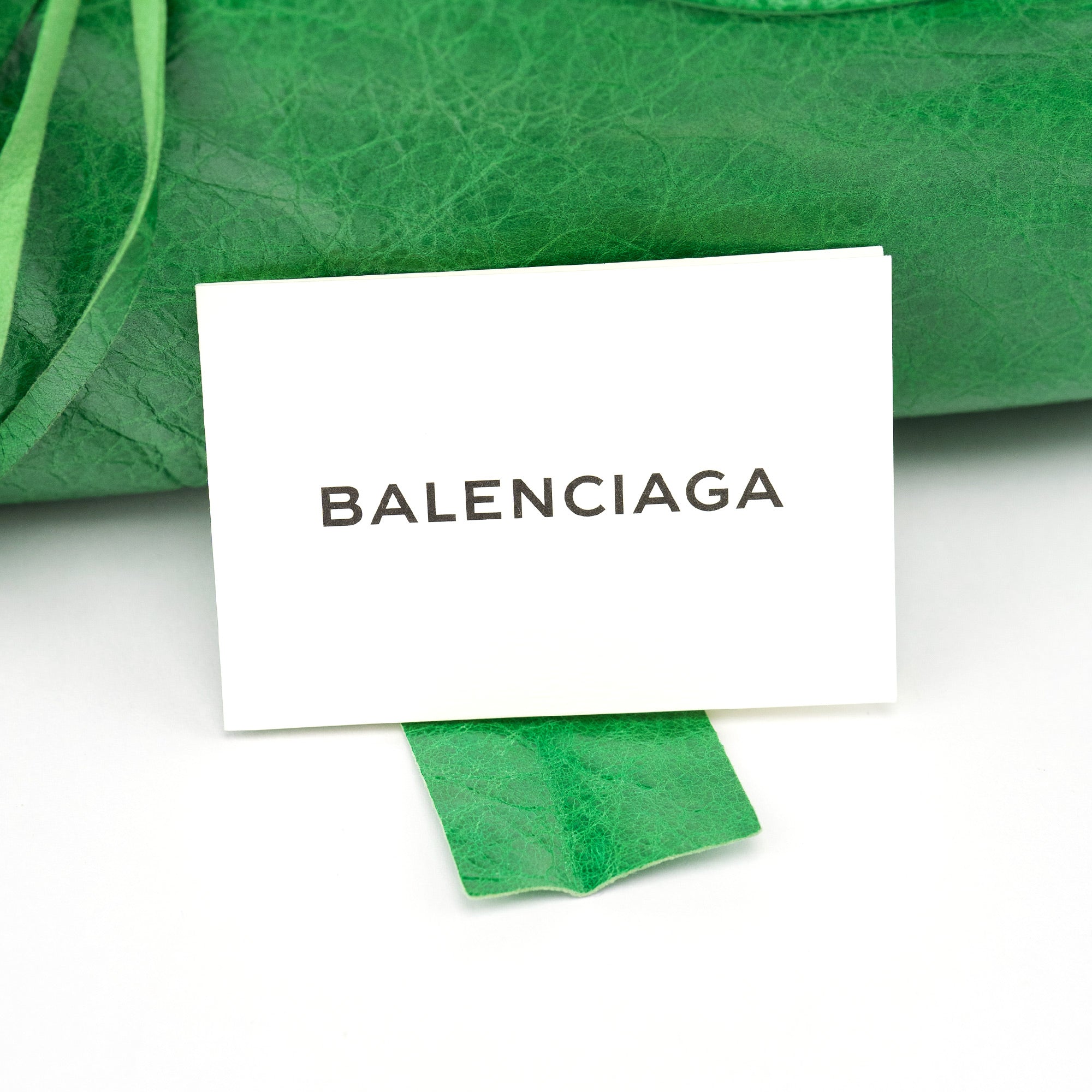 Balenciaga 115748 Green Lambskin City Bag