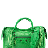 Balenciaga 115748 Green Lambskin City Bag