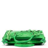 Balenciaga 115748 Green Lambskin City Bag