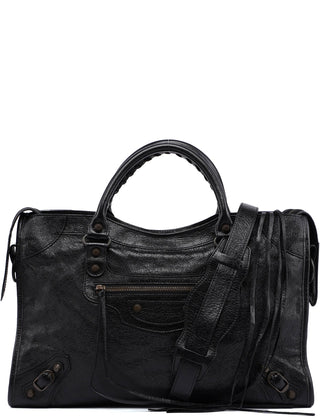 Balenciaga Black Leather City Bag