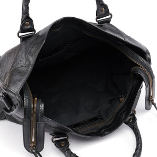 Balenciaga Black Leather City Bag