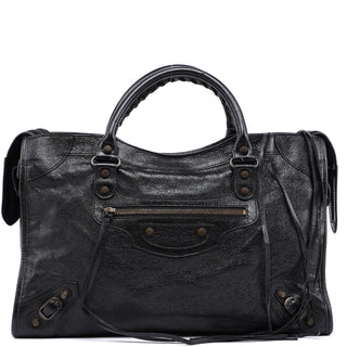 Balenciaga Black Leather City Bag