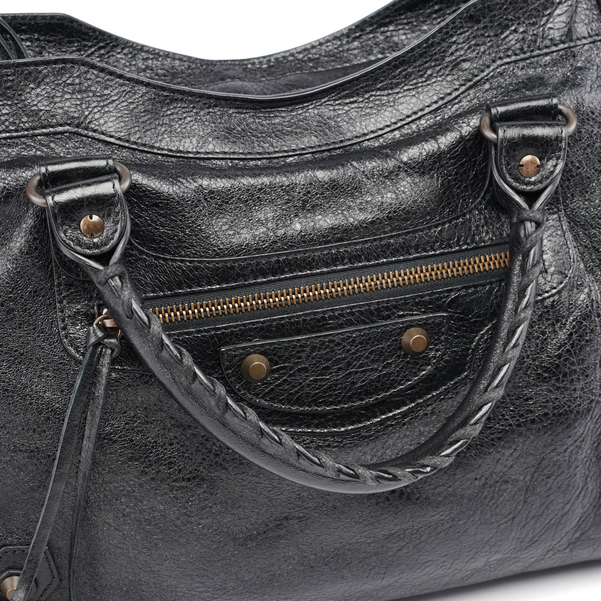 Balenciaga Sac City en cuir noir