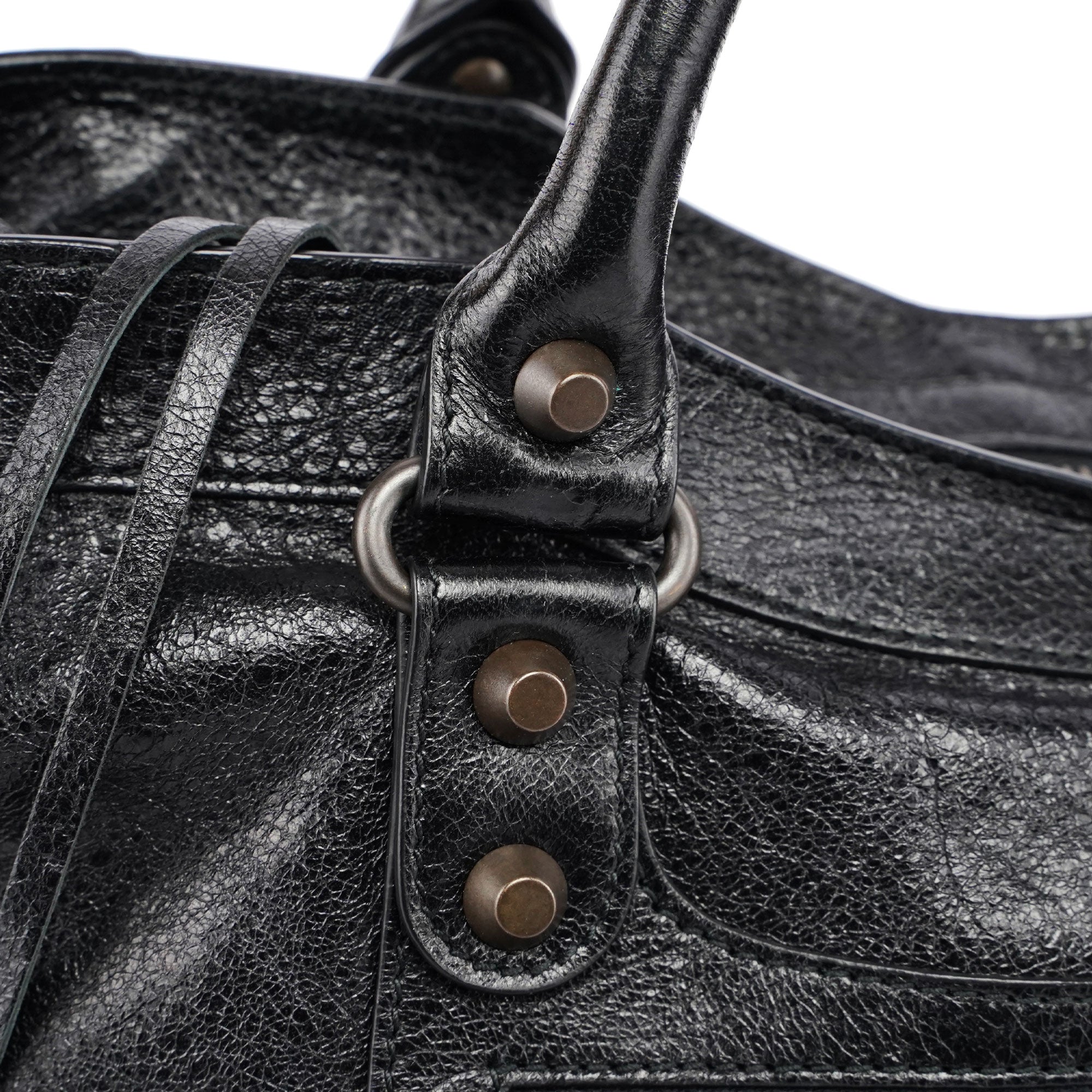 Balenciaga Sac City en cuir noir