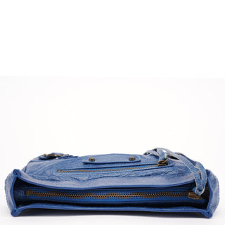 Balenciaga Navy Leather City Clutch Bag