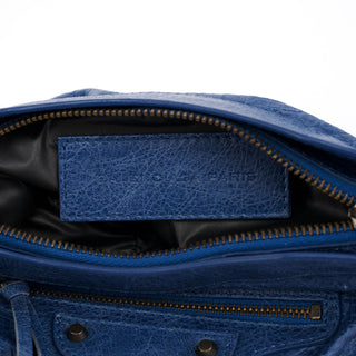 Balenciaga Navy Leather City Clutch Bag