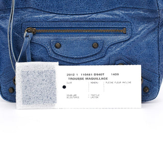 Balenciaga Navy Leather City Clutch Bag