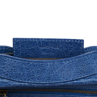 Balenciaga Navy Leather City Clutch Bag