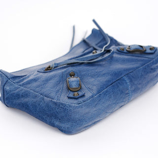 Balenciaga Navy Leather City Clutch Bag