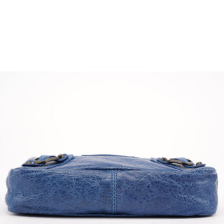 Balenciaga Navy Leather City Clutch Bag