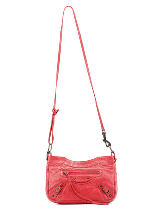 Balenciaga Red Leather City Crossbody Bag