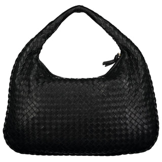 Bottega Veneta Black Medium Intrecciato Hobo Bag